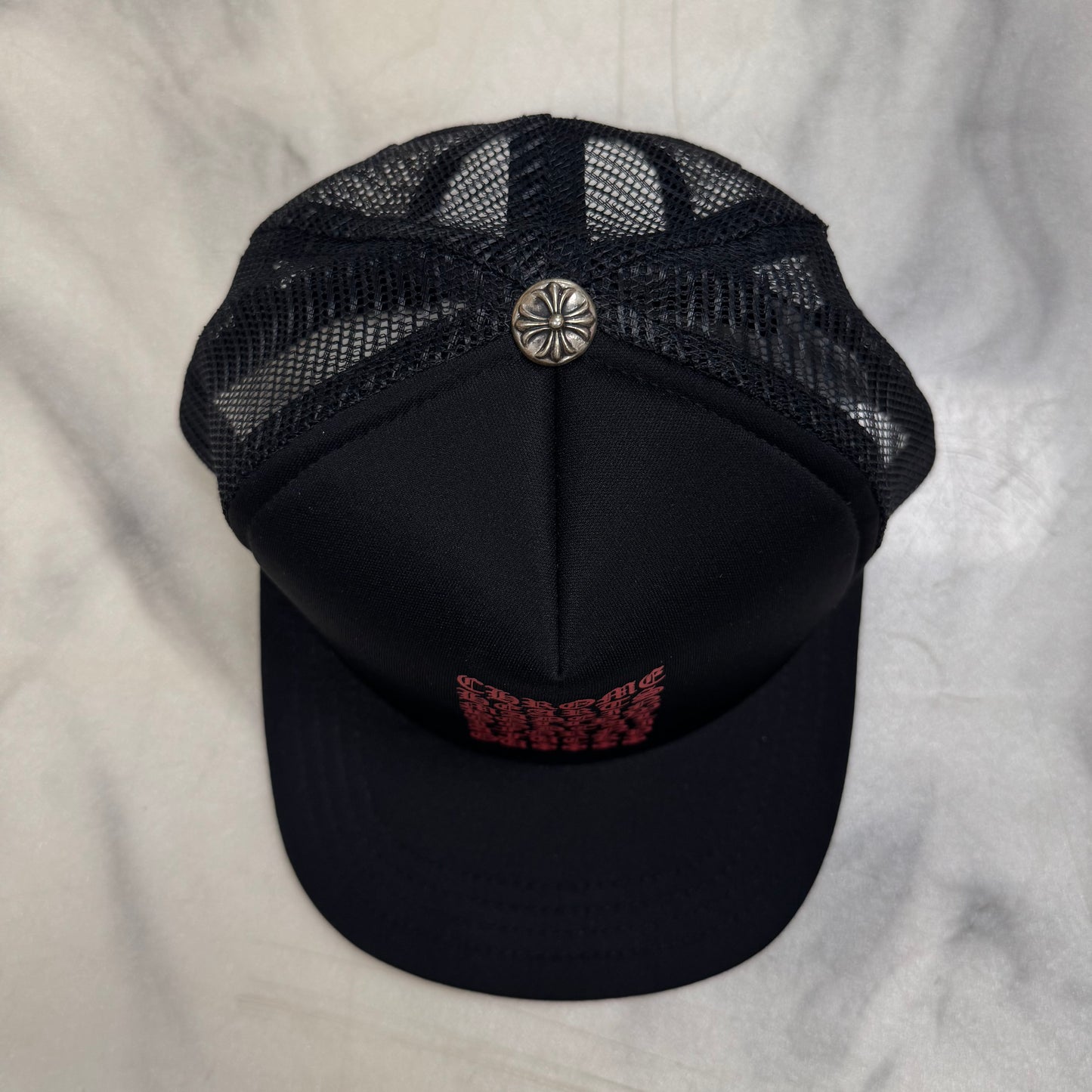 Chrome Hearts Eyechart Hat Black/Red