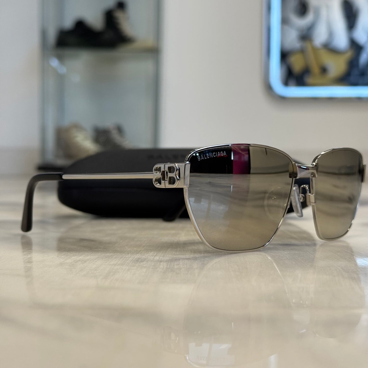 Balenciaga BB0375OA Sunglasses Silver