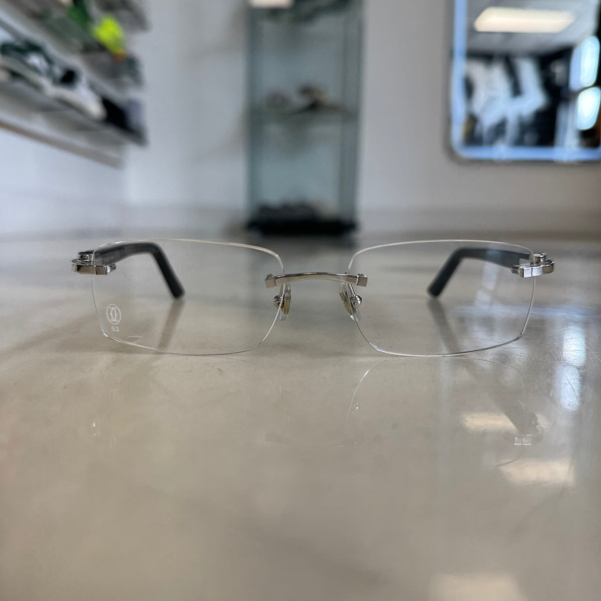 Cartier C Decor Acetate Black Glasses