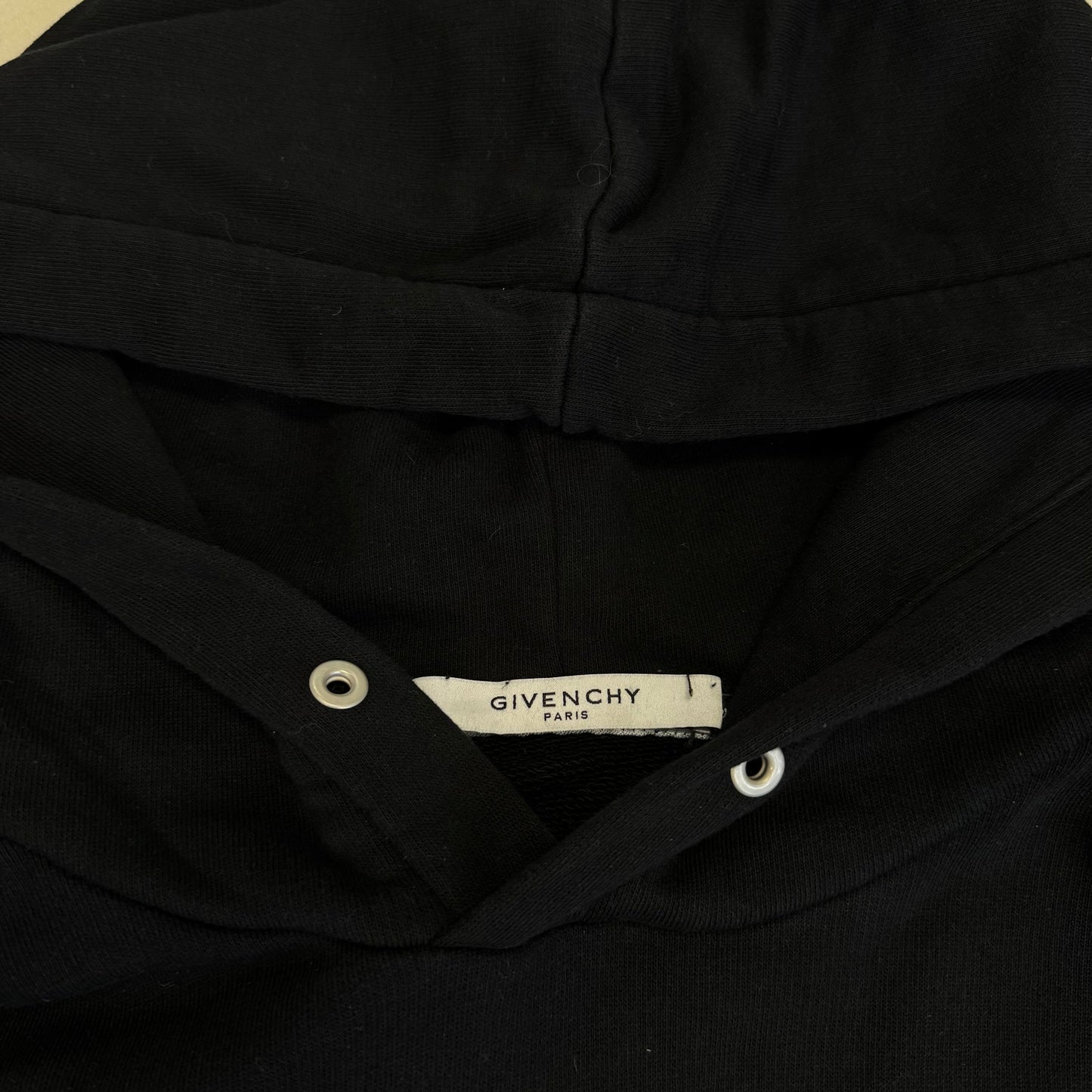Givenchy Hoodie Distressed Logo Black