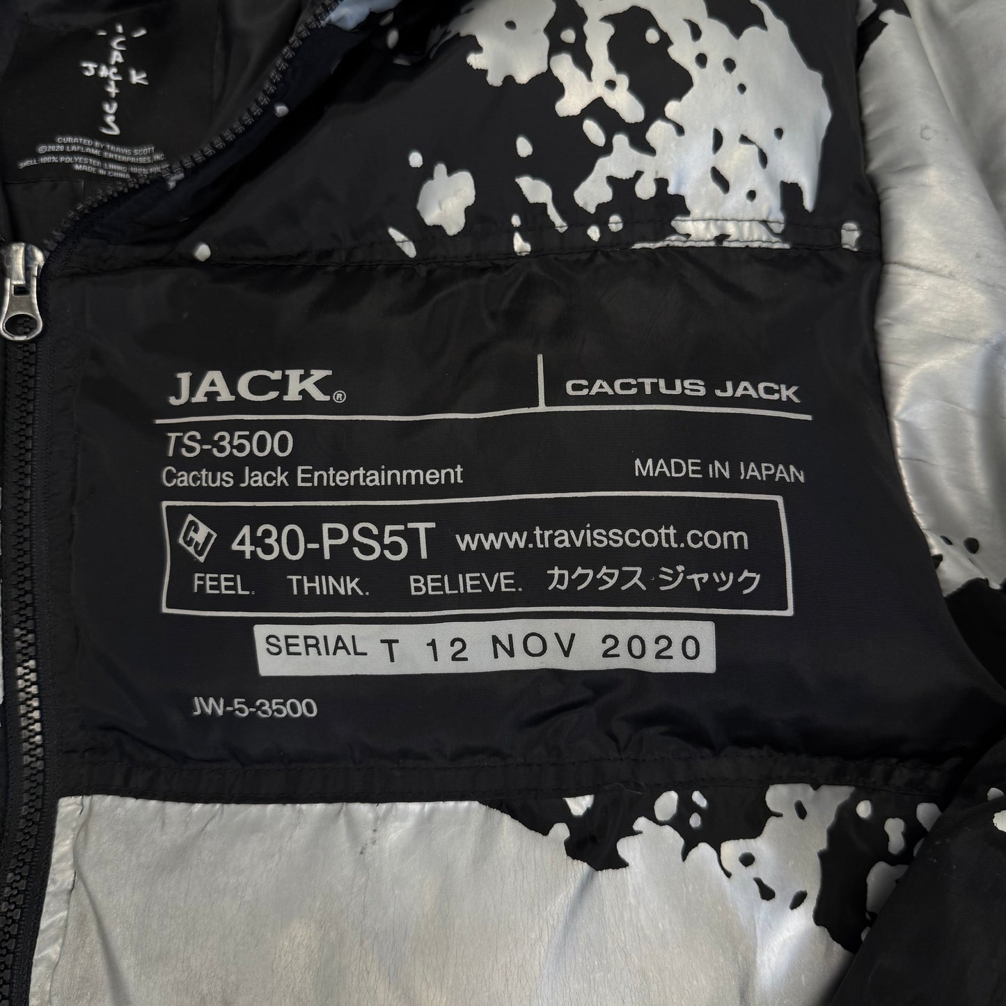 Cactus Jack Reflective Puffer Jacket