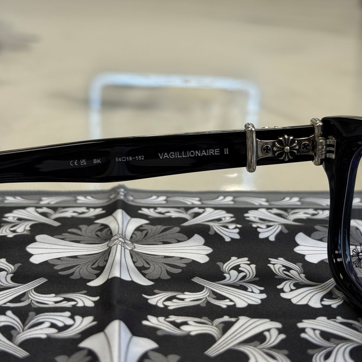 Chrome Hearts Vagillionaire II Black/Silver Glasses