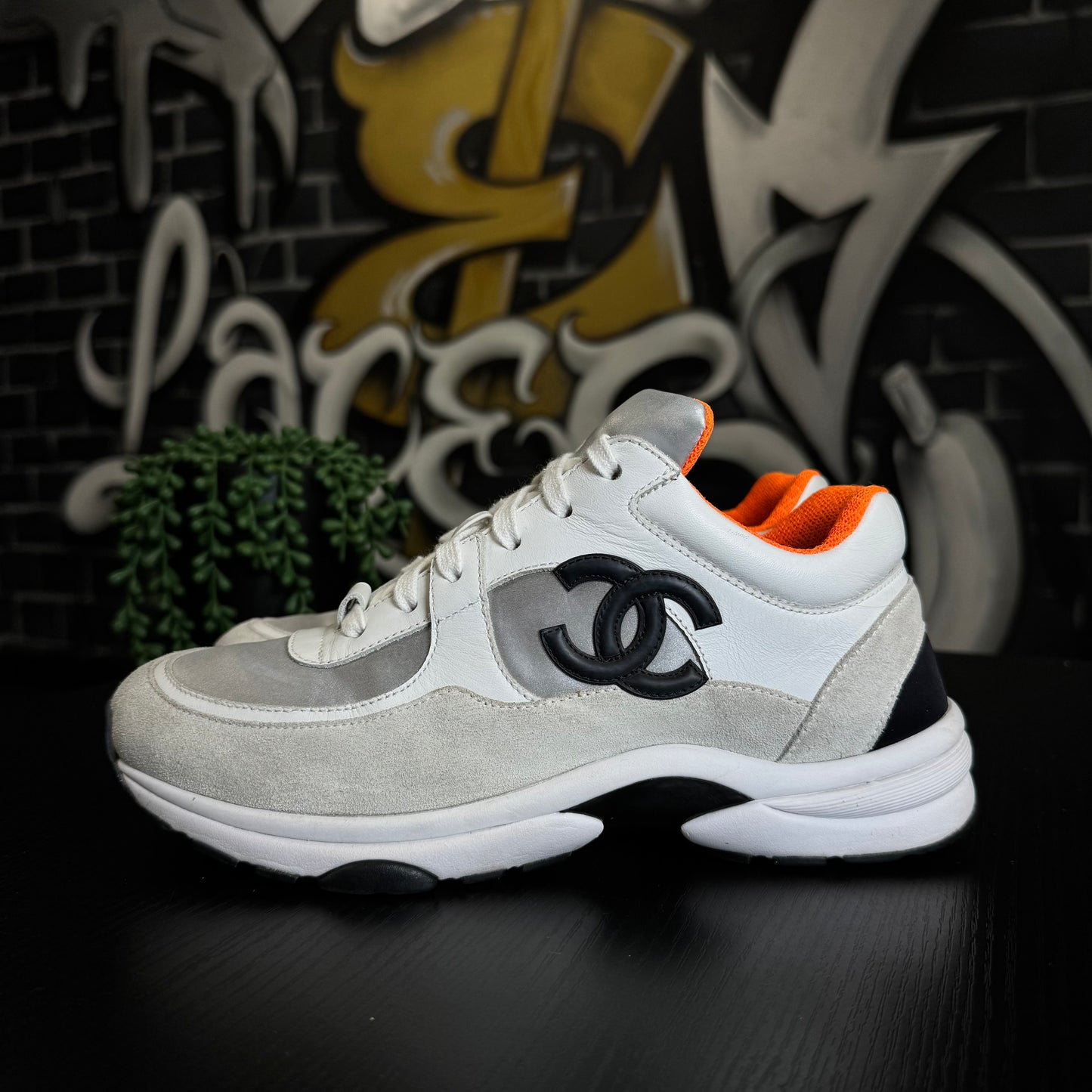 Chanel Trainer White Orange