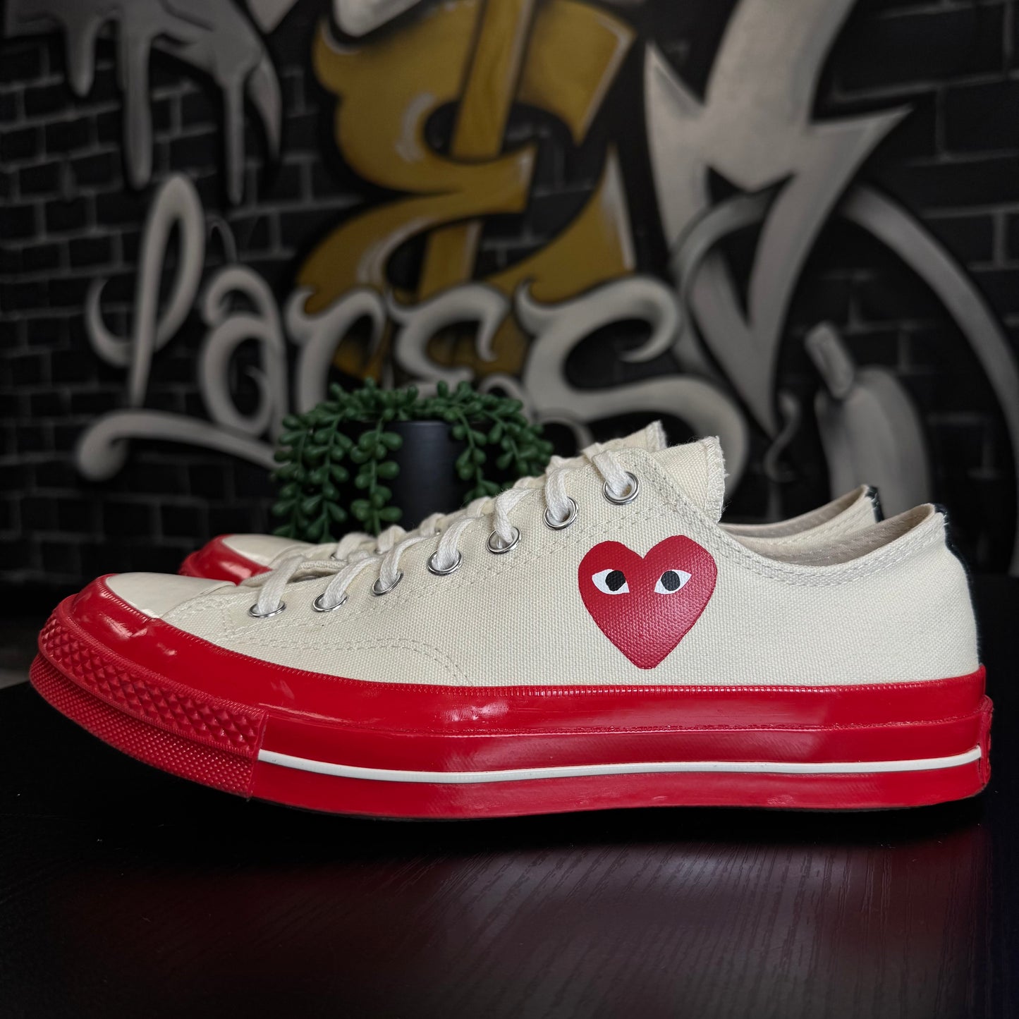 Converse CDG Low Cream/Red