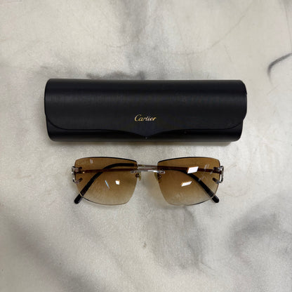 Cartier Big Cs Platinum Brown Lenses