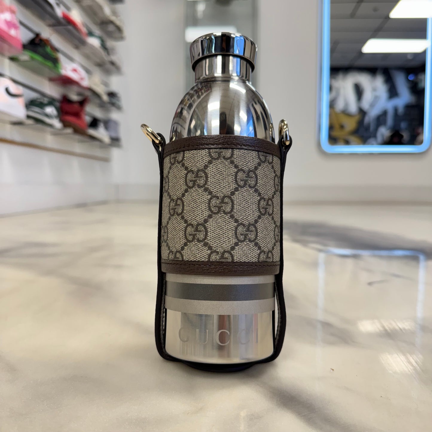 Gucci Steel Bottle With Fabric Holder