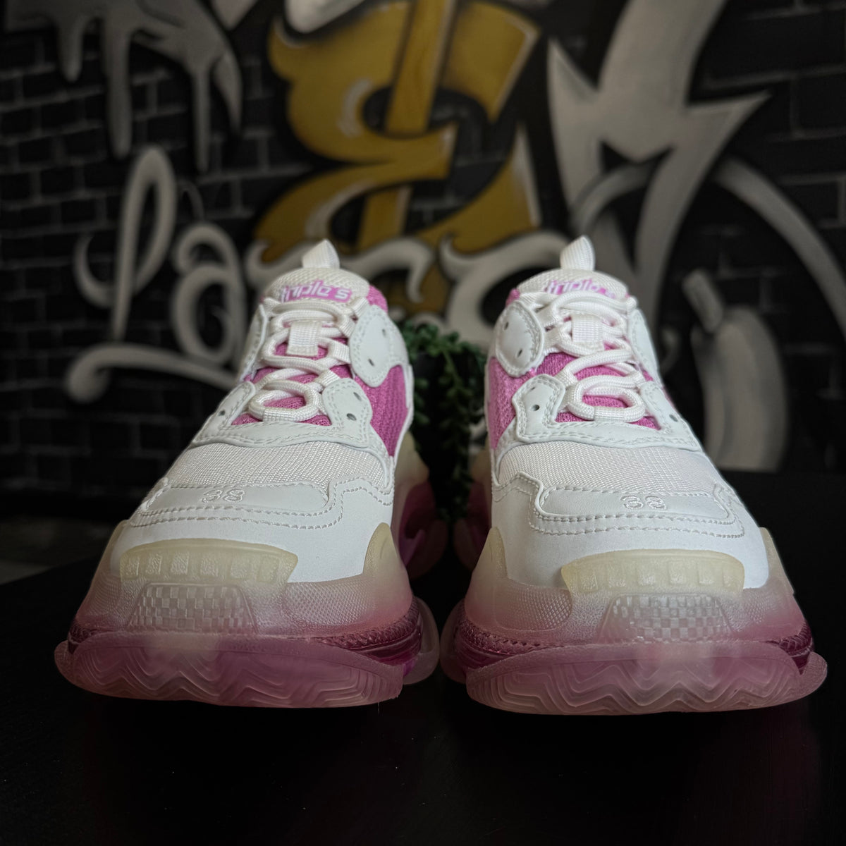 Balenciaga Triple S White/Pink Clear Sole