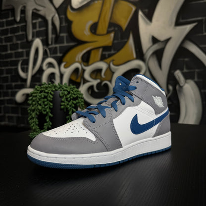 Jordan 1 Mid Cement True Blue