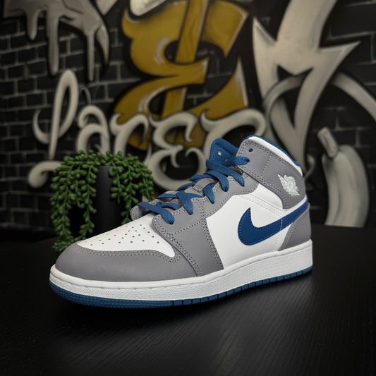 Jordan 1 Mid Cement True Blue