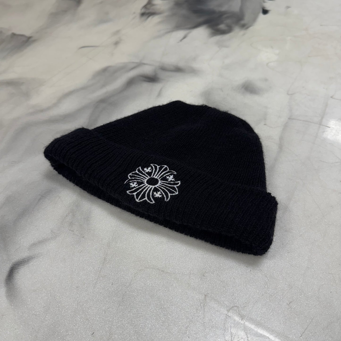Chrome Hearts Double Logo Beanie Black