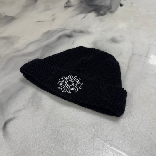 Chrome Hearts Double Logo Beanie Black