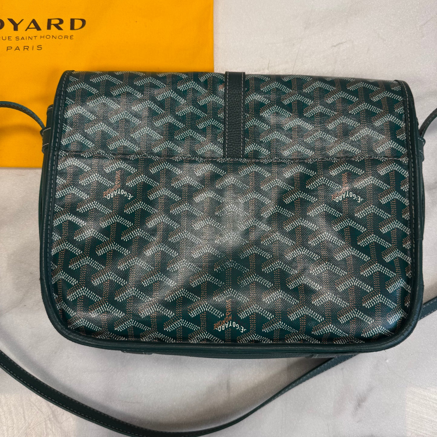 Goyard Belvedere MM Green Messenger Bag