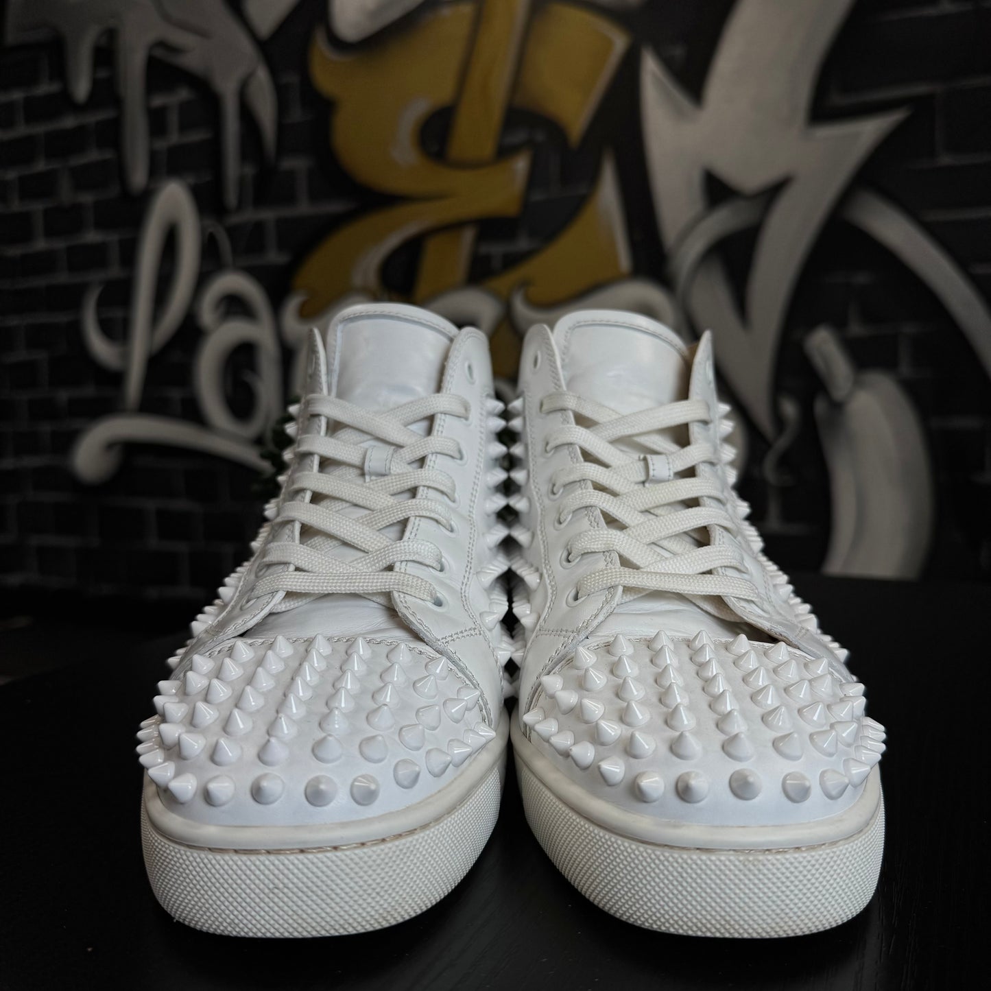 Louboutin Louis Spike Orlato Flat White