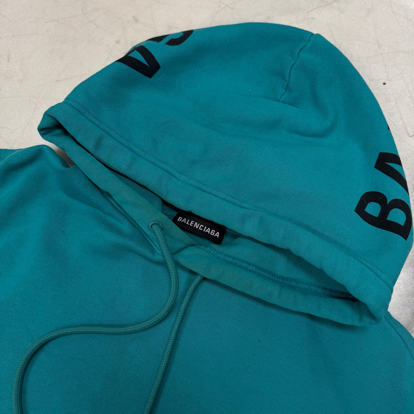 Balenciaga Hood Logo Tiffany Blue Hoodie