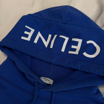 Celine Hoodie Hood Logo Blue