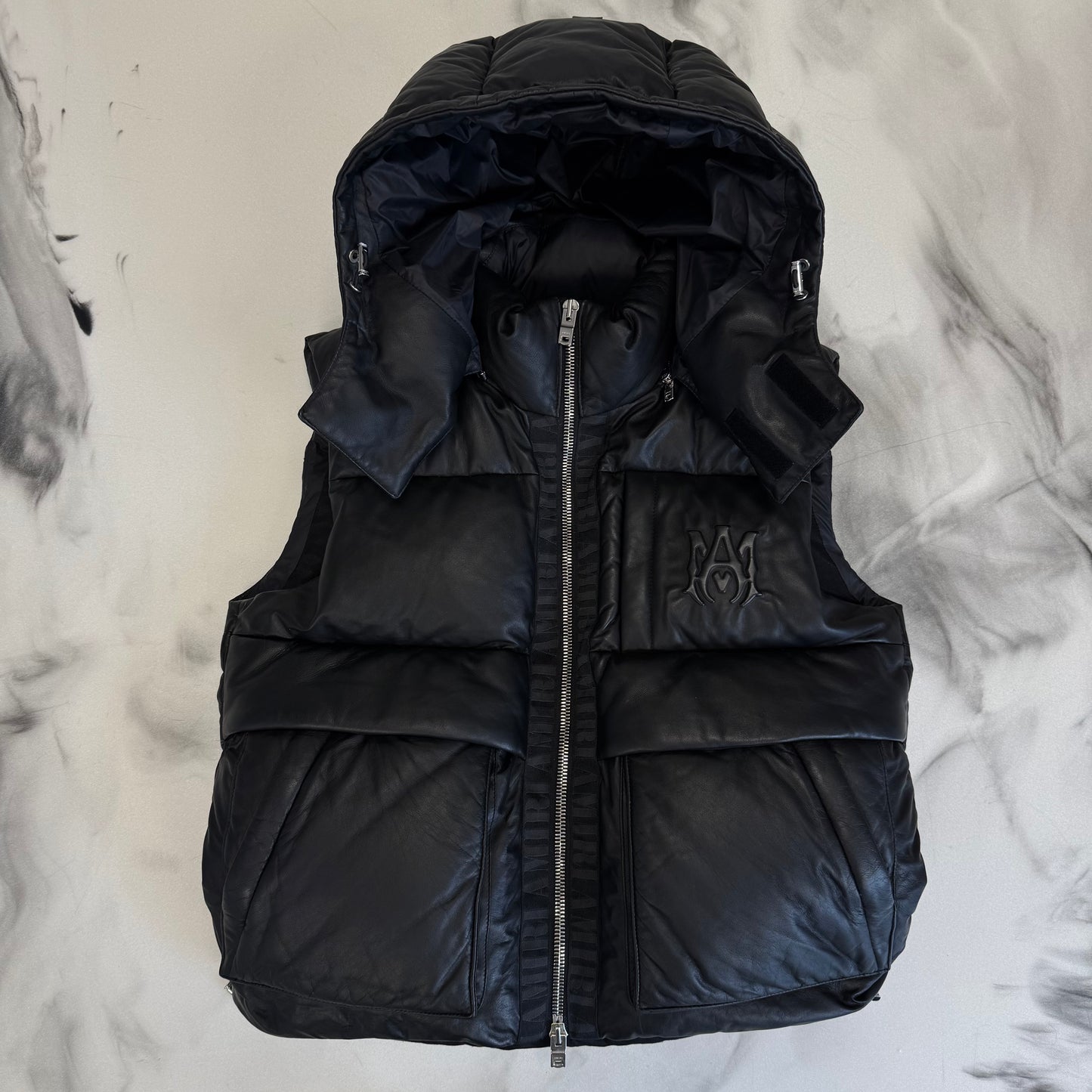Amiri Lambskin Vest Black