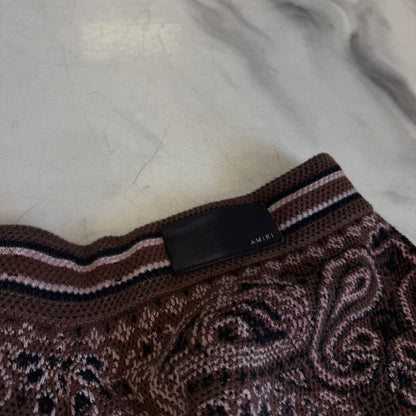 Amiri Paisley Shorts Brown