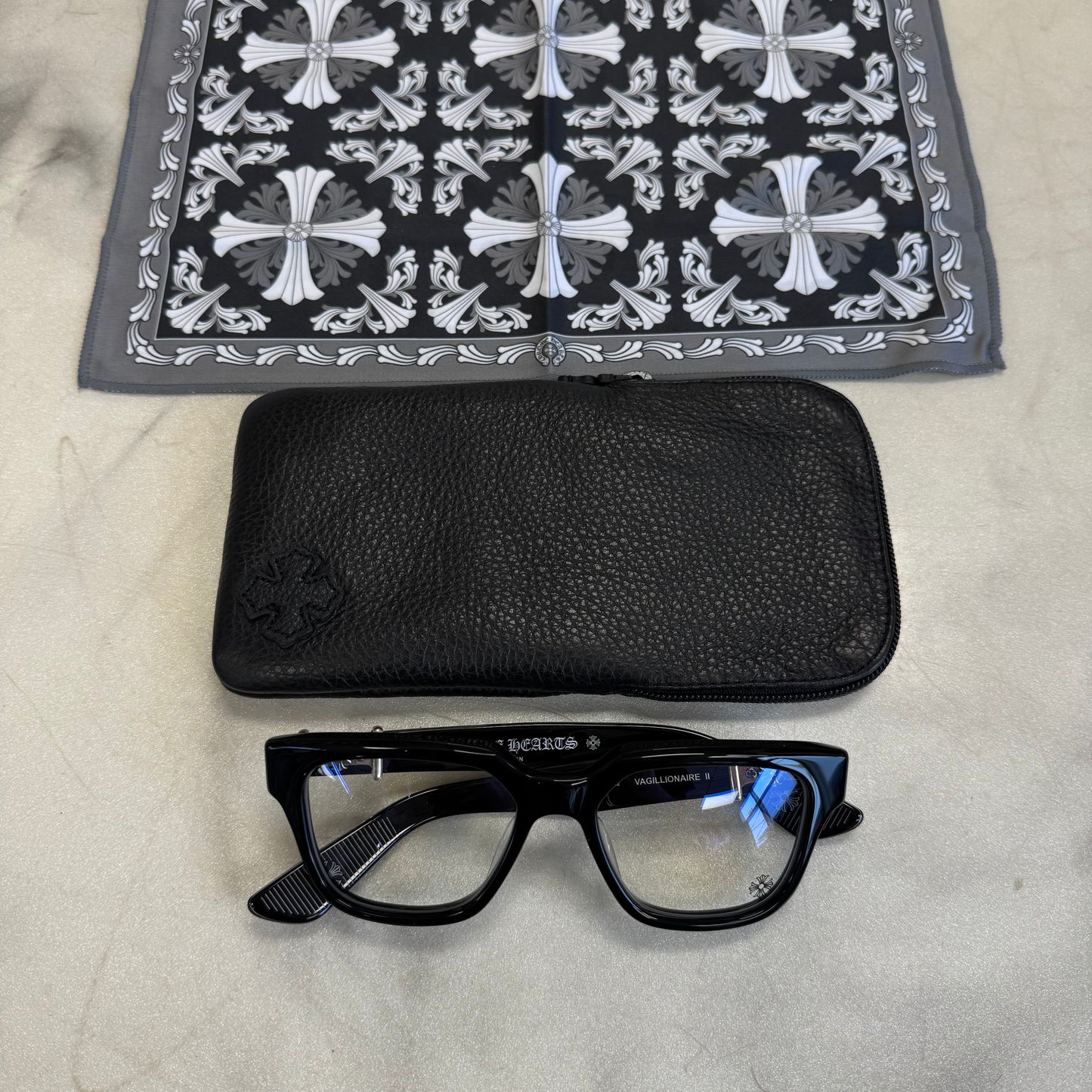 Chrome Hearts Vagillionaire II Black/Silver Glasses