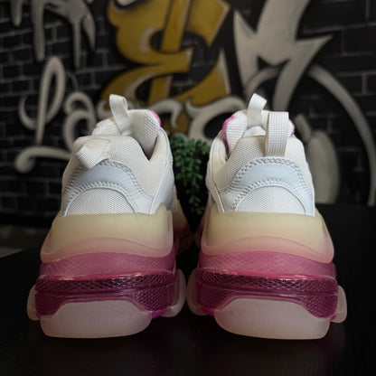Balenciaga Triple S White/Pink Clear Sole