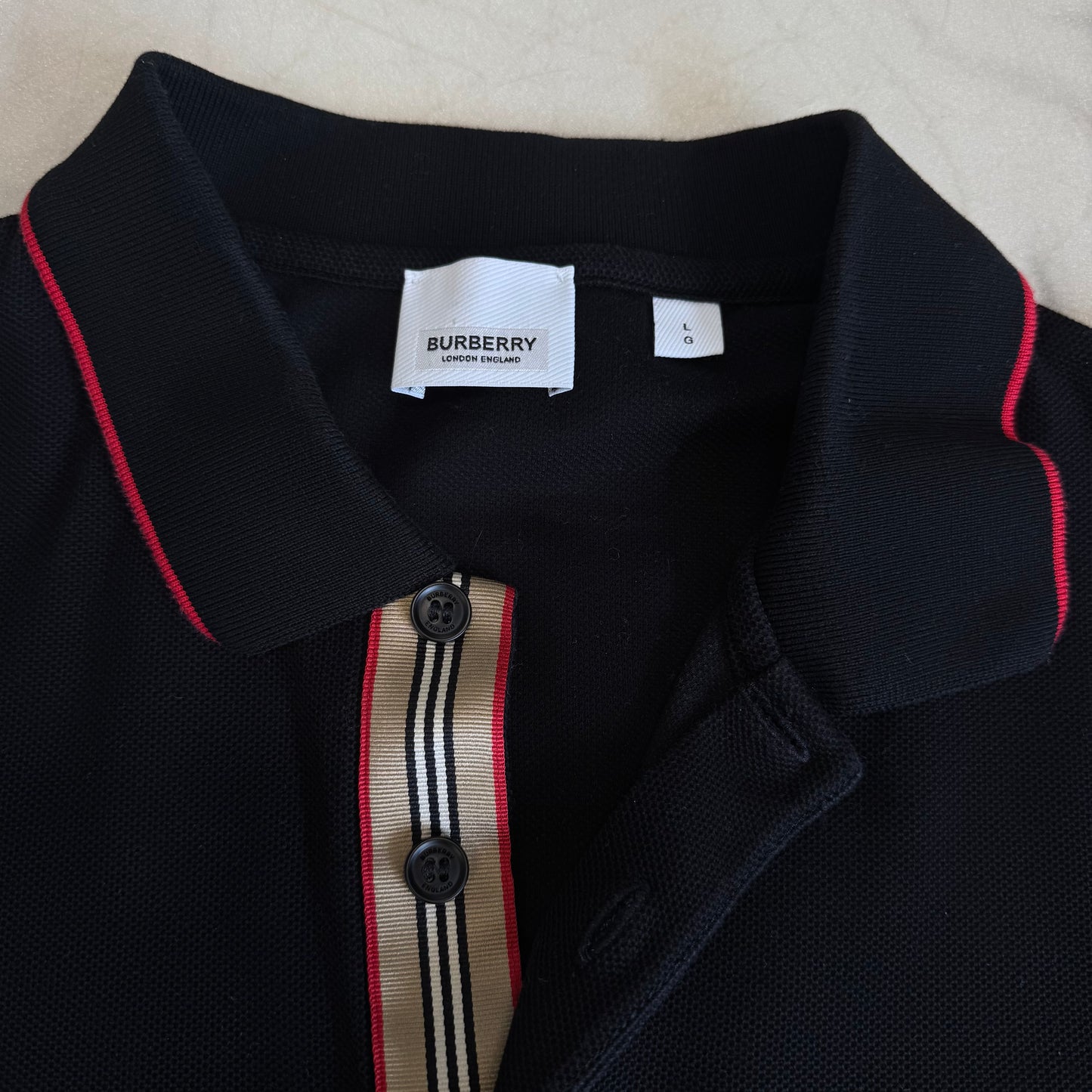 Burberry Polo Black/Red