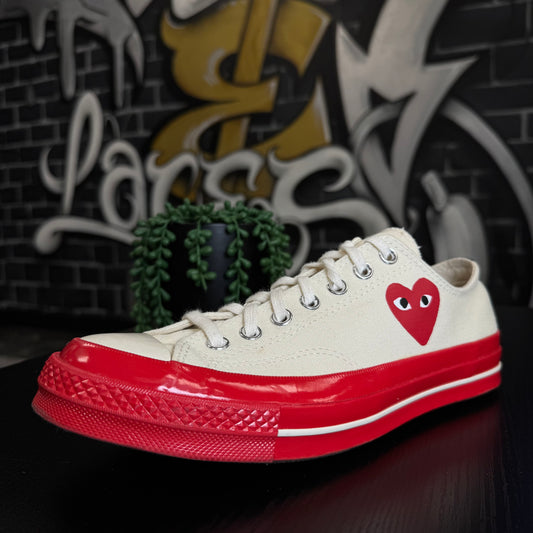 Converse CDG Low Cream/Red