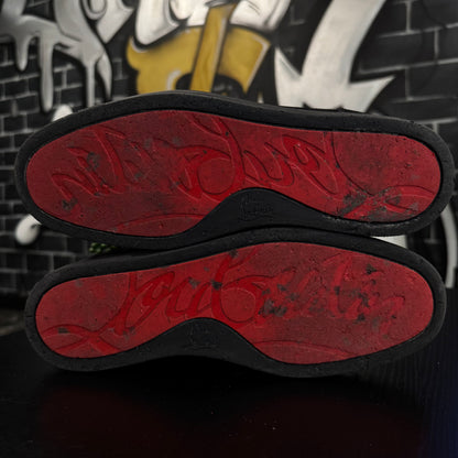 Louboutin Louis Junior Spikes Low Suede Black
