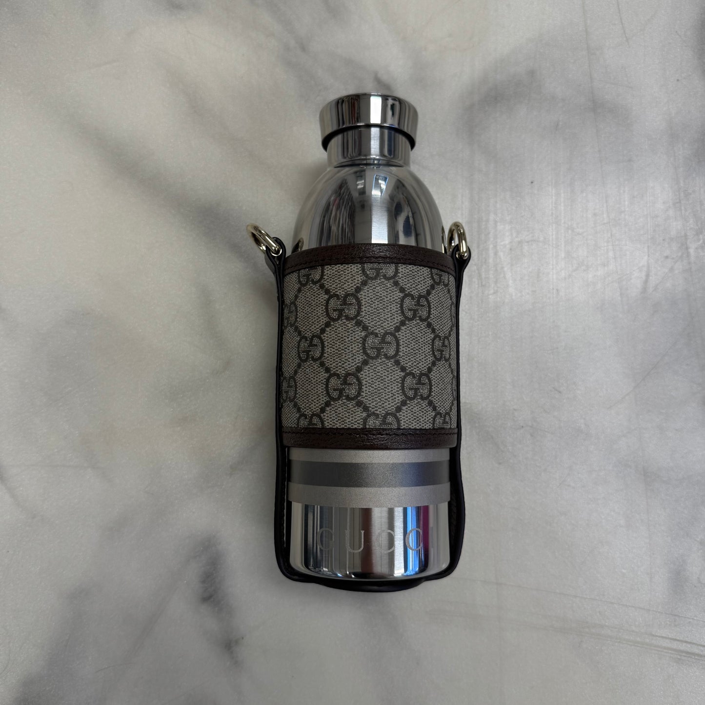 Gucci Steel Bottle With Fabric Holder