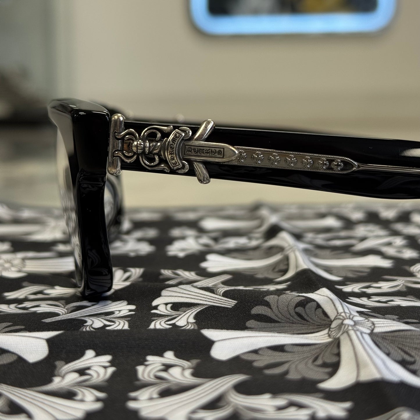 Chrome Hearts Vagillionaire II Black/Silver Glasses
