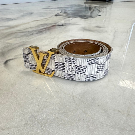 Louis Vuitton Damier Belt White/Gold
