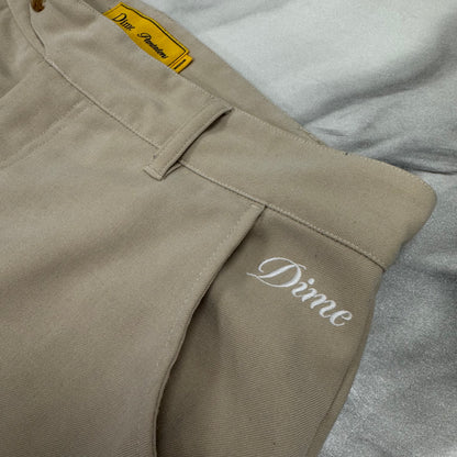 Dime Chino Beige Pants With Studs