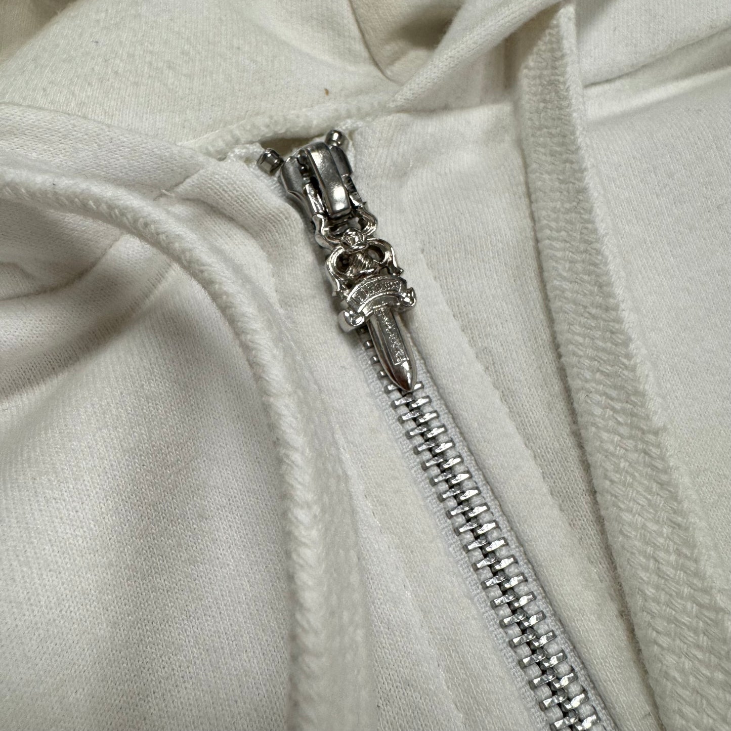 Chrome Hearts Floral Horseshoe Zip Up White