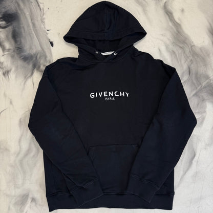 Givenchy Hoodie Distressed Logo Black