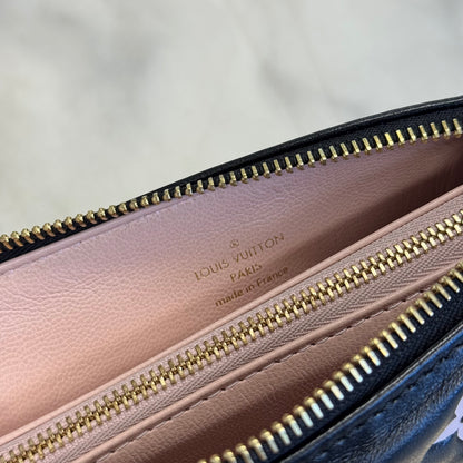 Louis Vuitton Lambskin Embossed Monogram LV Ski Coussin Black/Pink