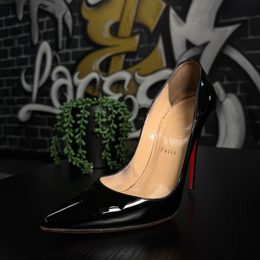 Louboutin Kate 120mm Black Shiny