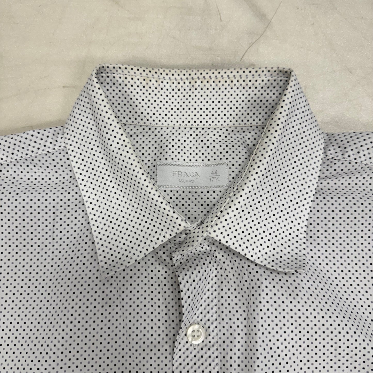 Prada Button Up Shirt Light Grey