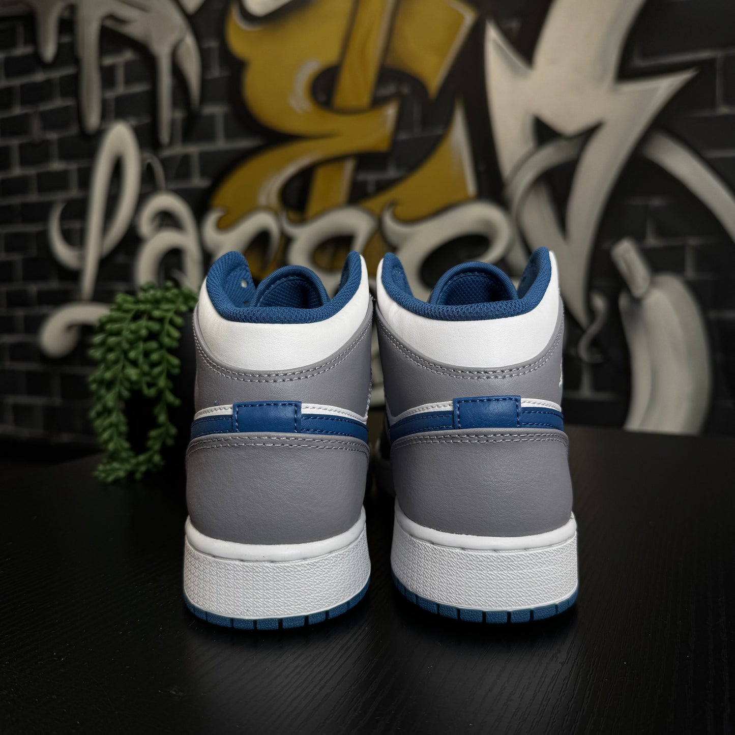 Jordan 1 Mid Cement True Blue