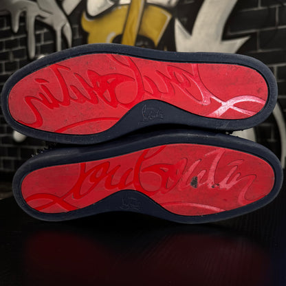 Louboutin Louis Junior Spikes Low Suede Navy