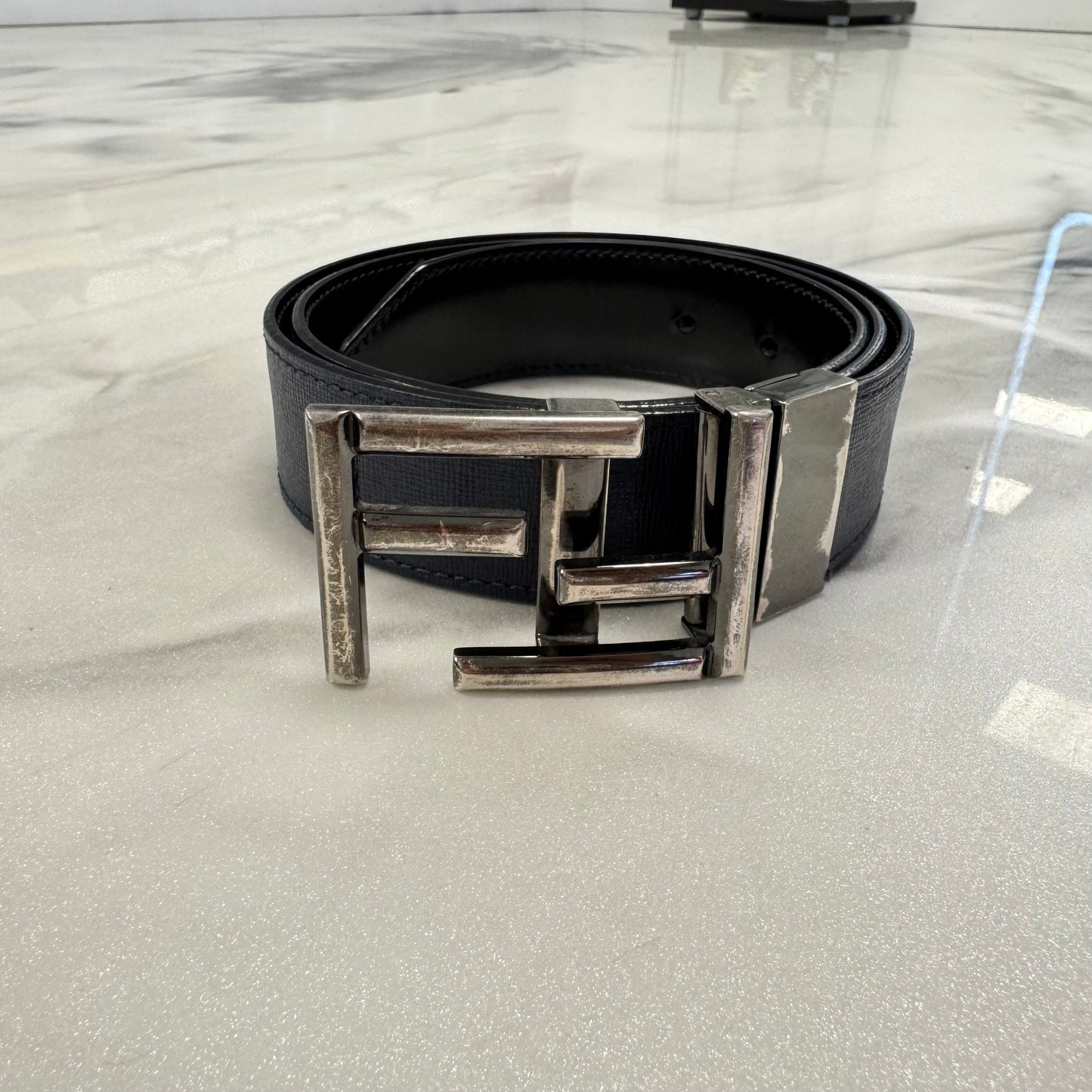 Fendi Reversible Belt Blue/Black