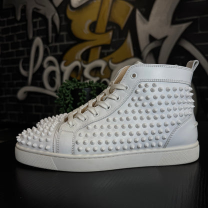Louboutin Louis Spike Orlato Flat White