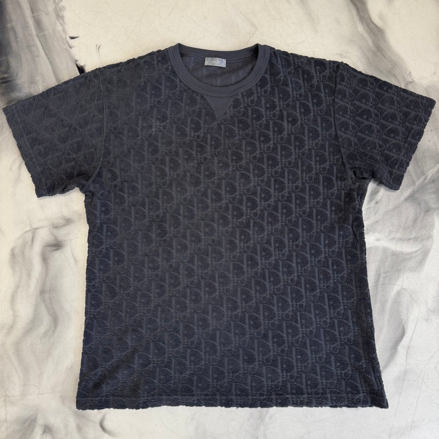 Dior Oblique Towel Tee Dark Grey