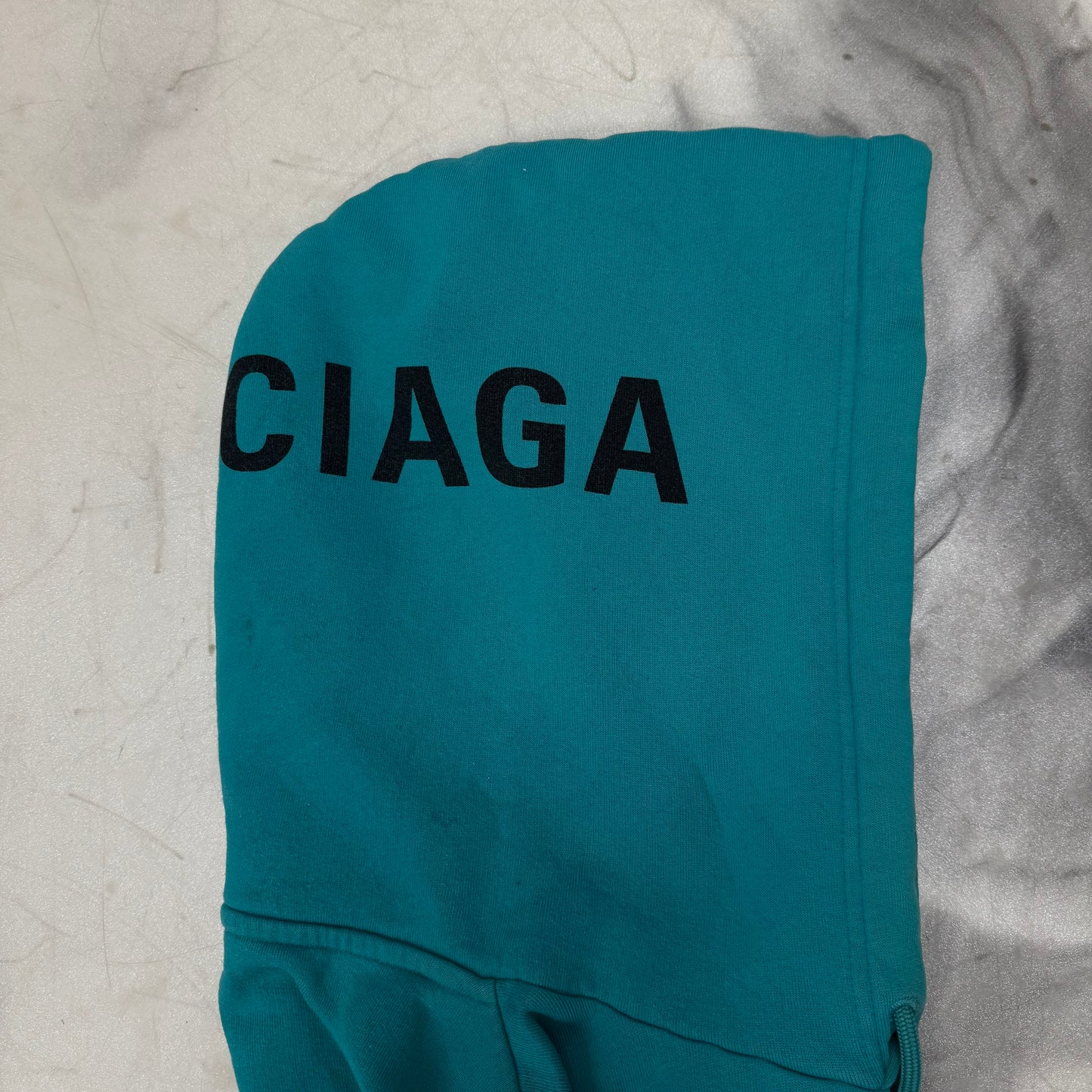 Balenciaga Hood Logo Tiffany Blue Hoodie