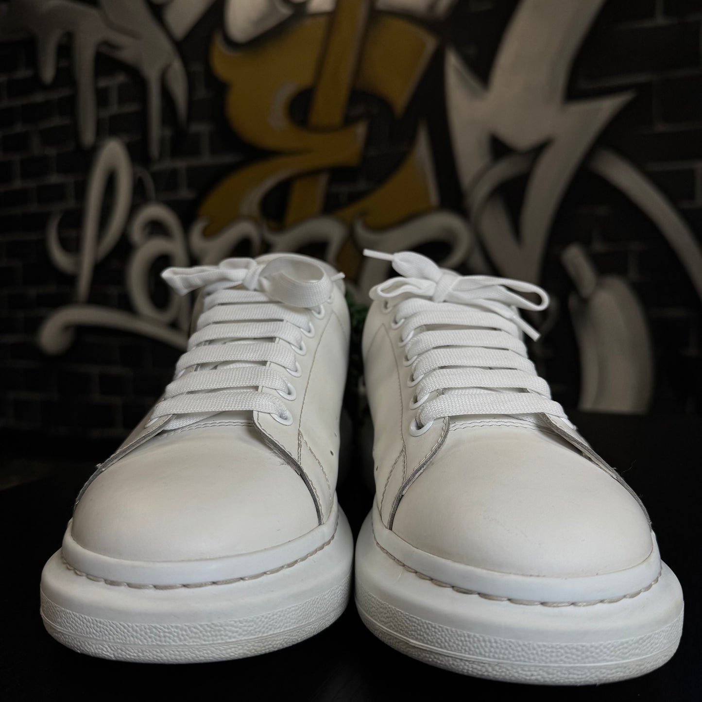 Alexander McQueen Oversized Sneaker Black Heel