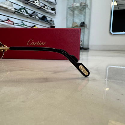 Cartier Small Cs Round Faceted Lenses Gold