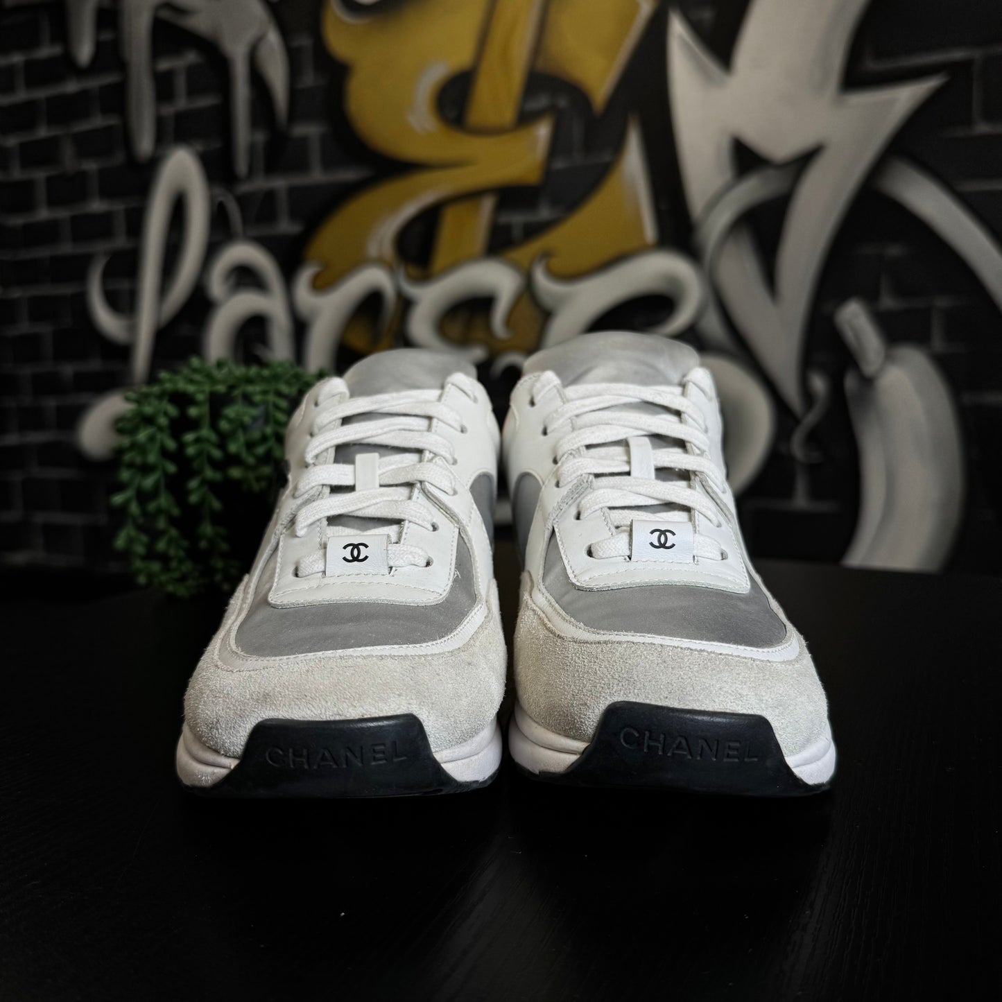 Chanel Trainer White Orange