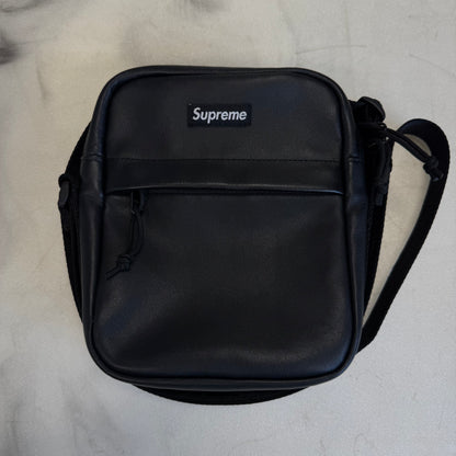 Supreme Leather Shoulder Pouch Black