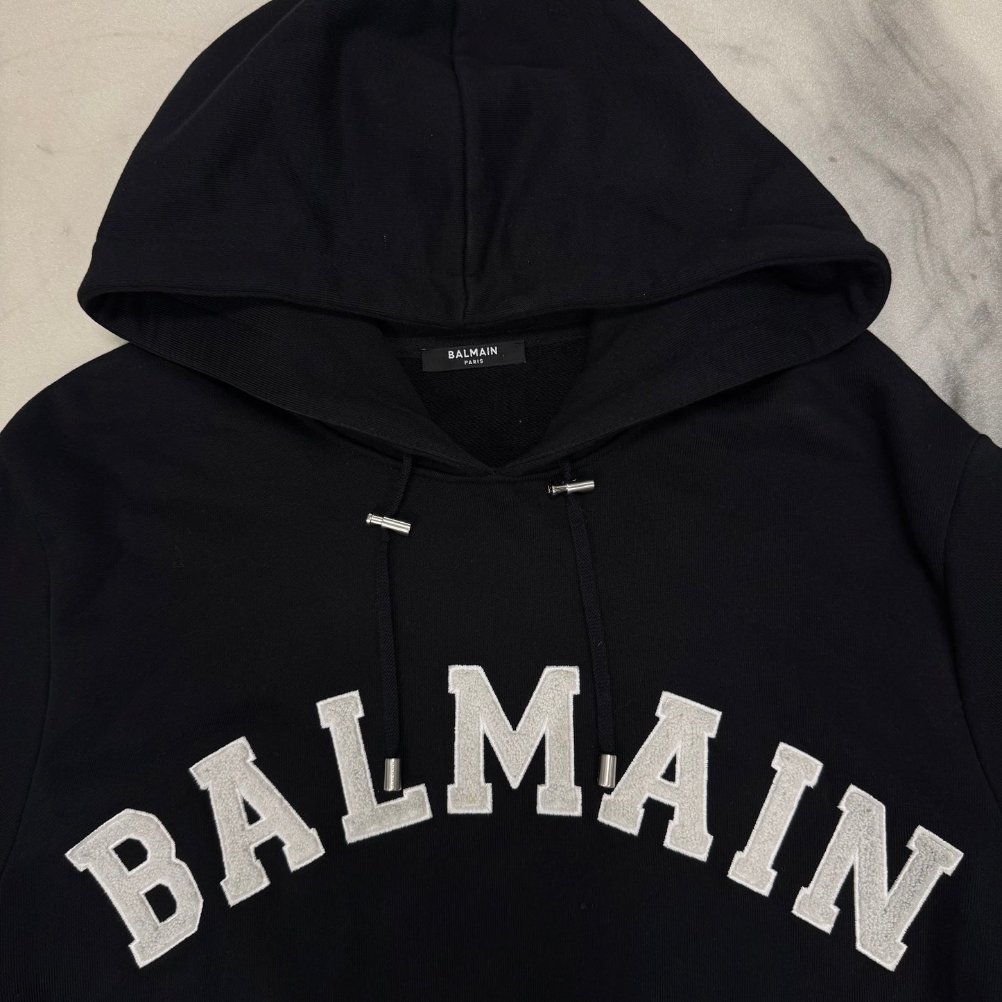 Balmain Logo Hoodie Black