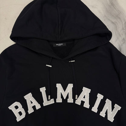 Balmain Logo Hoodie Black