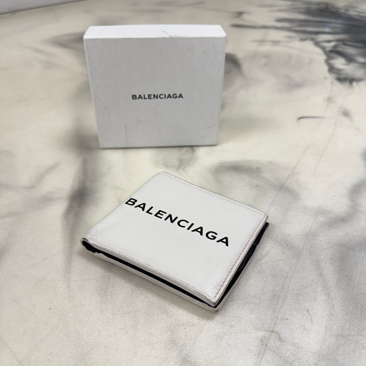 Balenciaga Logo Bifold White