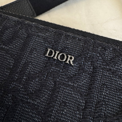 Dior Shoulder Pouch Oblique Black
