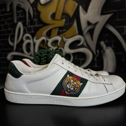 Gucci Ace Tiger White Mismatched Heel